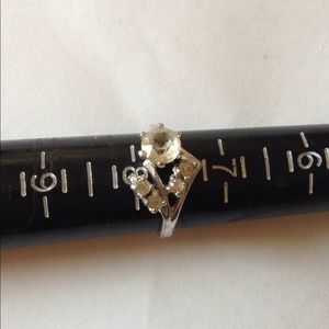 18 k over sterling topaz ring